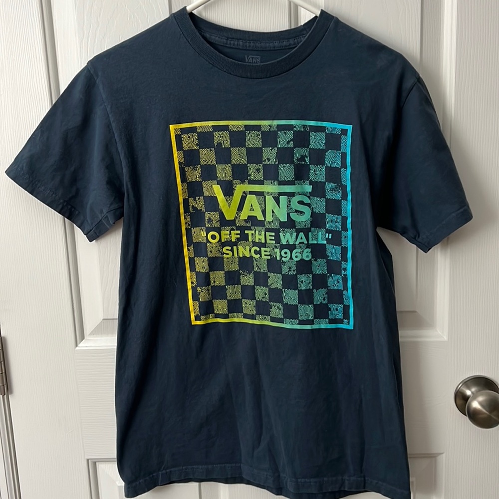 Vans men’s medium blue off the wall since since 1966. Vans Small EUC